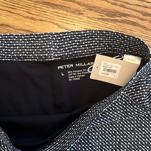 Peter Millar Black and White Golf Skort Size L - Picture 2 of 4